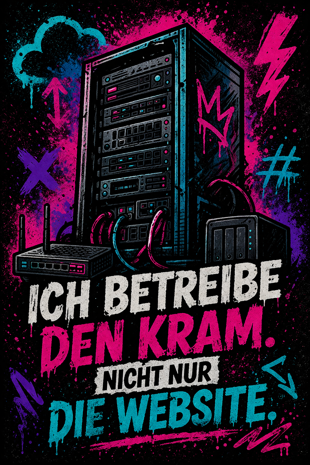 Ich betreibe den Kram. Nicht nur die Website.